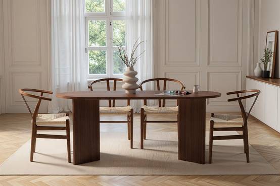 Hanah Home - Table à Manger En Bois "sablin" - 180 X 89 X 75 Cm - Noyer -hanah Home - Image 3
