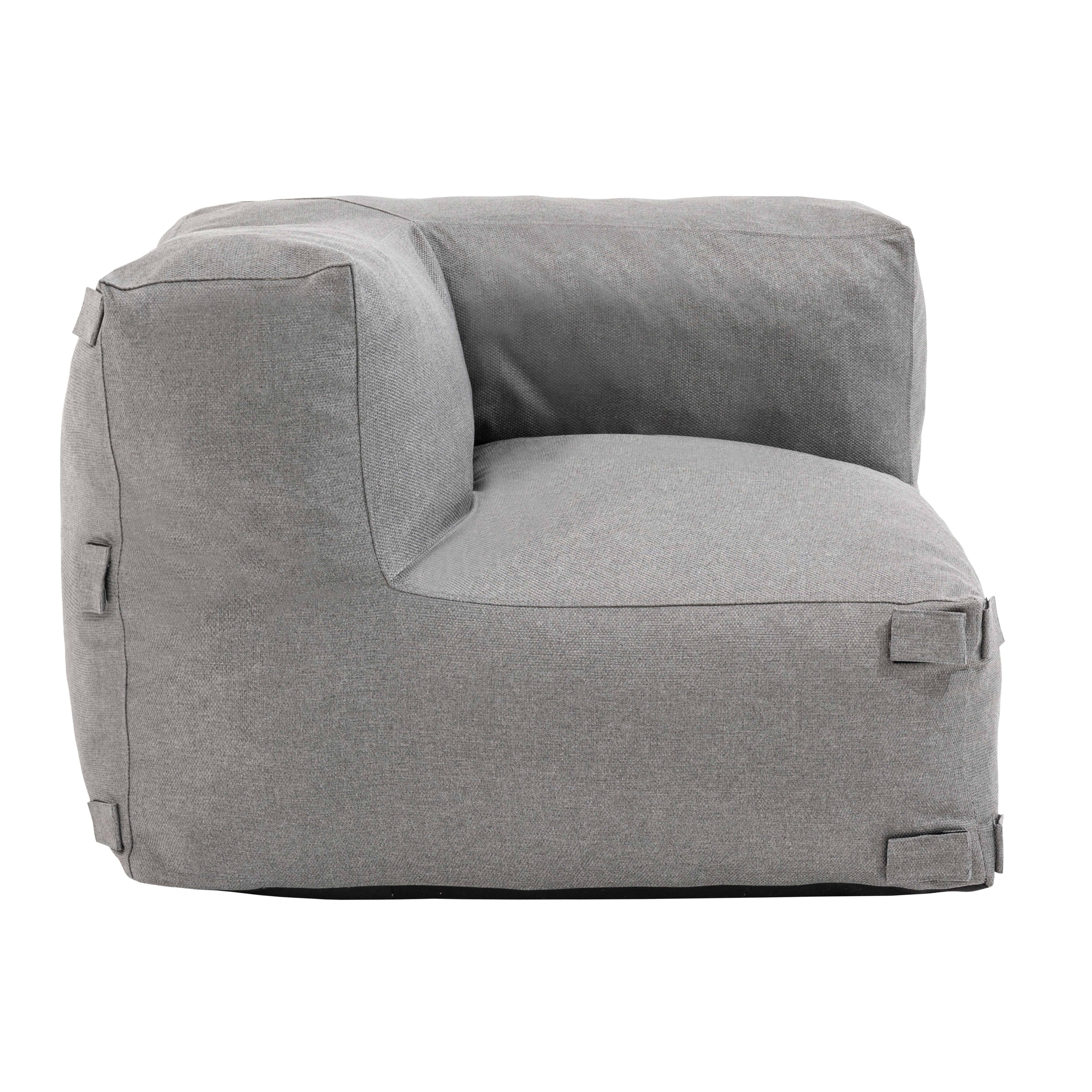 Oviala - Fauteuil d'angle pour canapé modulable gris Mixi - Oviala - Imagen 5