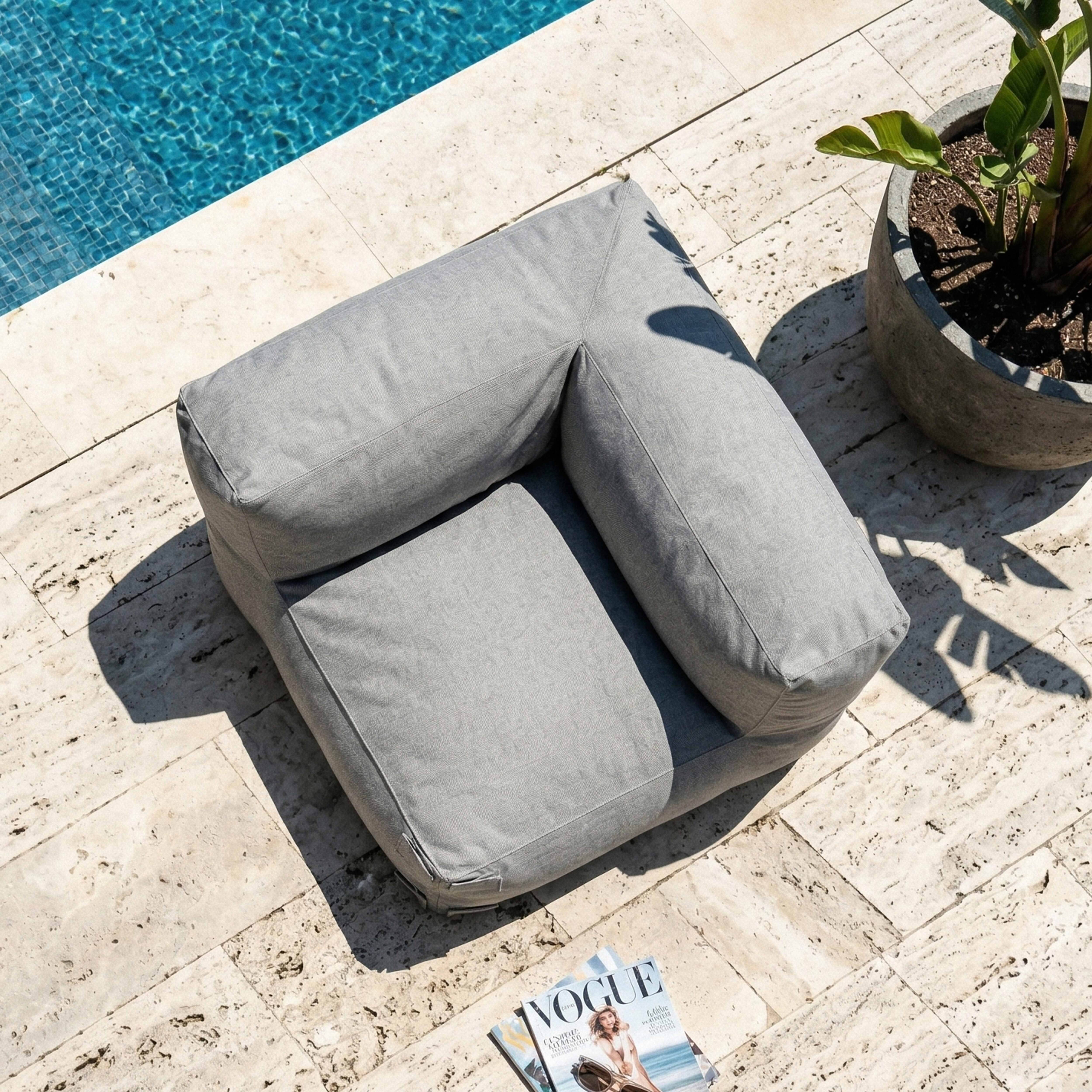 Oviala - Fauteuil d'angle pour canapé modulable gris Mixi - Oviala - Imagen 3