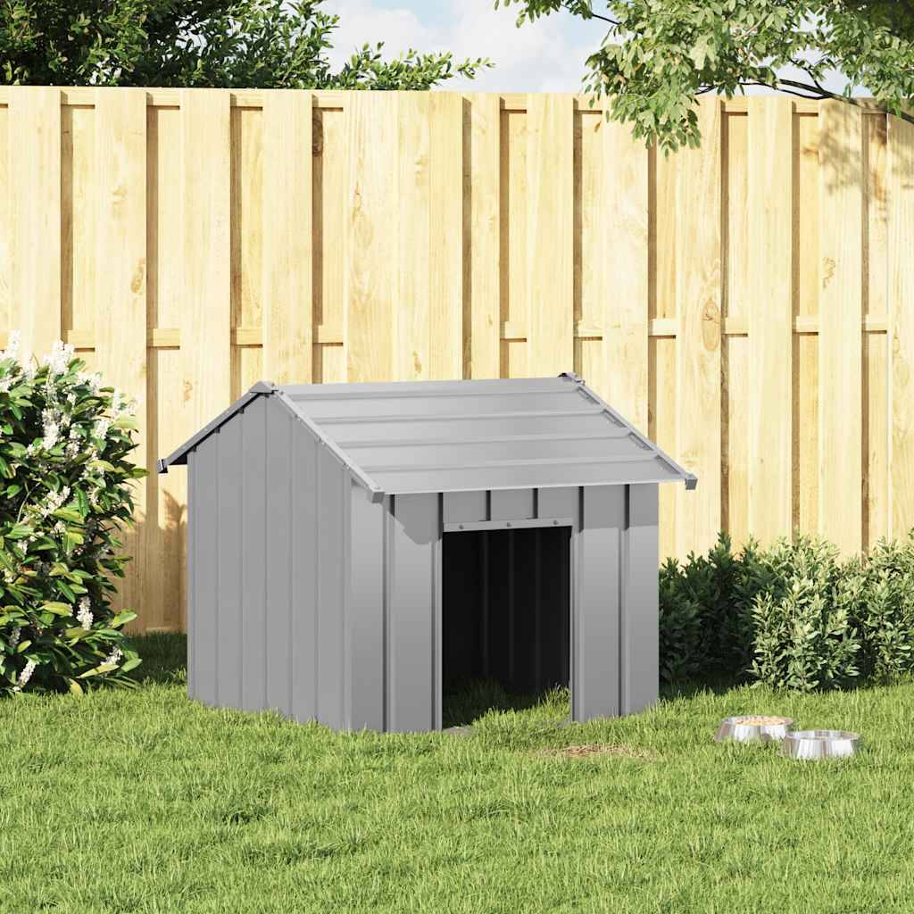 Vidaxl - Niche pour chien avec toit noir 85x107x81 cm acier galvanisé vidaXL 4100914 - Image 2