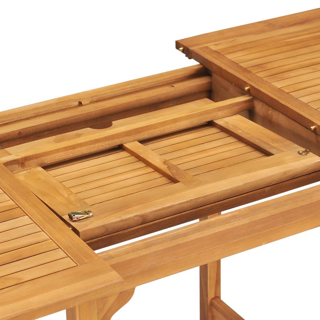Salon de jardin meuble d'extérieur ensemble de mobilier 5 pièces bois de teck massif - Image 6