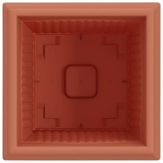 ComfortXL - Grand Lot 24 Bacs à Plantes Carrés Plastique Jardin 20x20x16 cm Rouge brique - ComfortXL Outdoor Living - Image 7