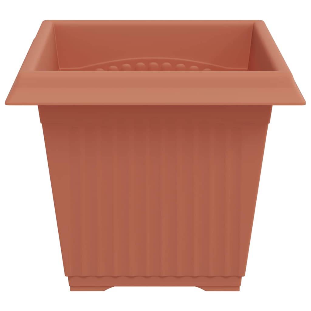ComfortXL - Grand Lot 24 Bacs à Plantes Carrés Plastique Jardin 20x20x16 cm Rouge brique - ComfortXL Outdoor Living - Image 6