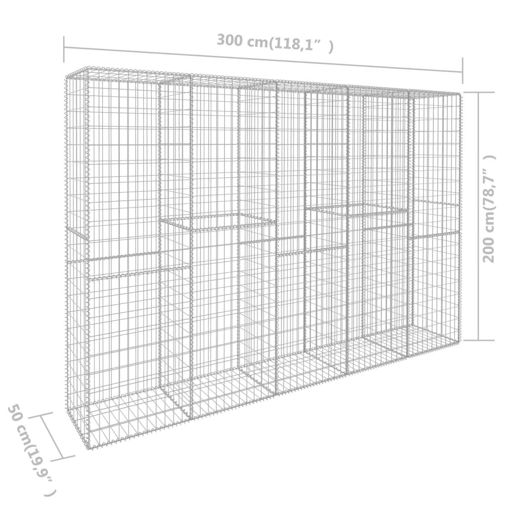 Mur en gabion acier galvanisé 300 x 50 x 200 cm - PANGIVO - Image 6