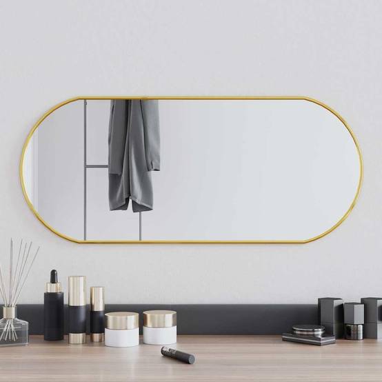 Maison Chic - Miroir mural - Miroir décoratif Doré 70x30 cm Ovale - Image 2