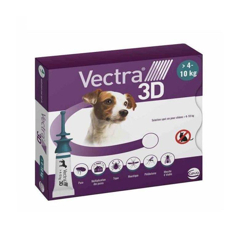 VECTRA 3D CHIEN (4-10 kg) 3 pipettes - Imagen 1