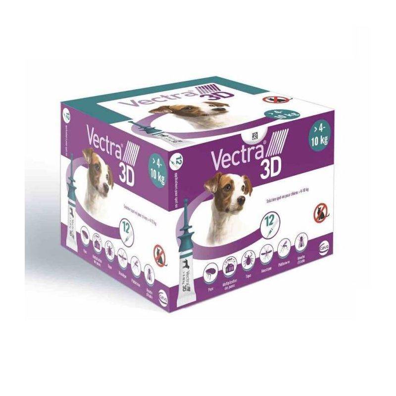 VECTRA 3D CHIEN (4-10 kg) 3 pipettes - Imagen 2