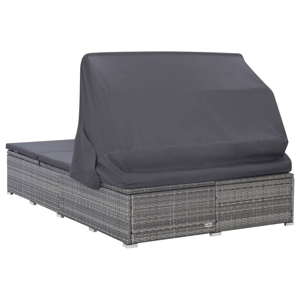 Prolenta Premium - Chaise longue pliante/transat Vrenja Gris 194 X 120,5 X 110 cm - P87209G - Image 6