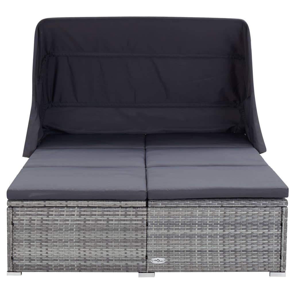 Prolenta Premium - Chaise longue pliante/transat Vrenja Gris 194 X 120,5 X 110 cm - P87209G - Image 2