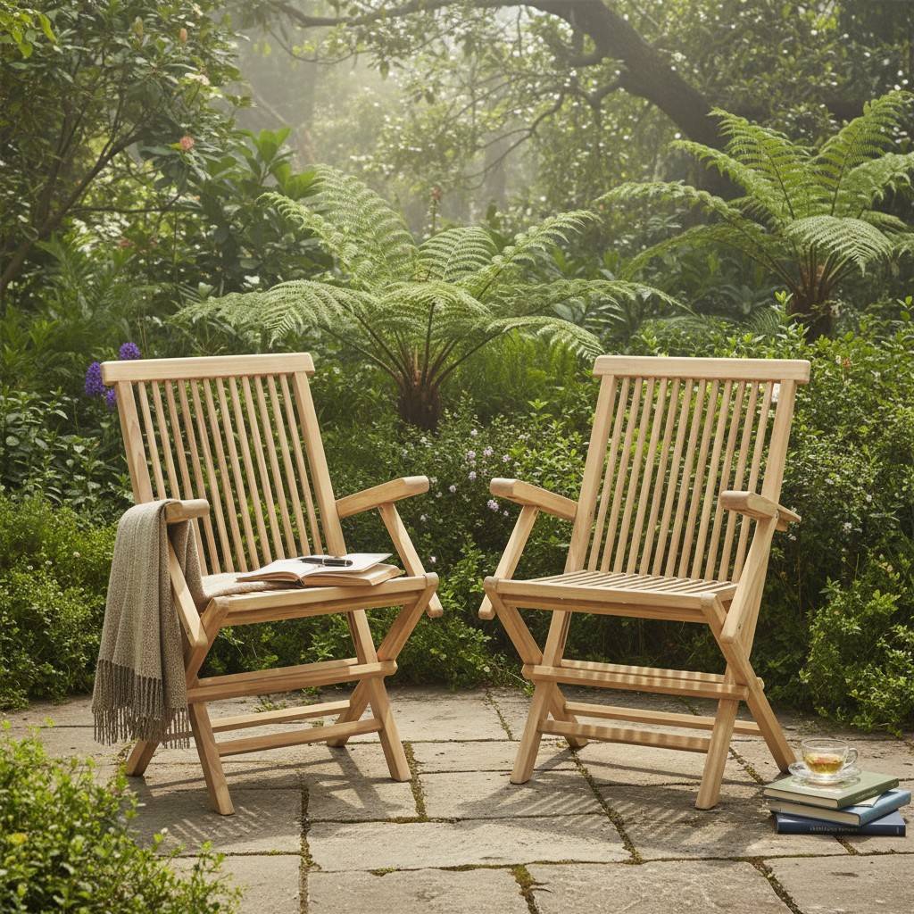 Salon de jardin en teck massif Castiglione, 6 places - TECK'Attitude - Imagen 7