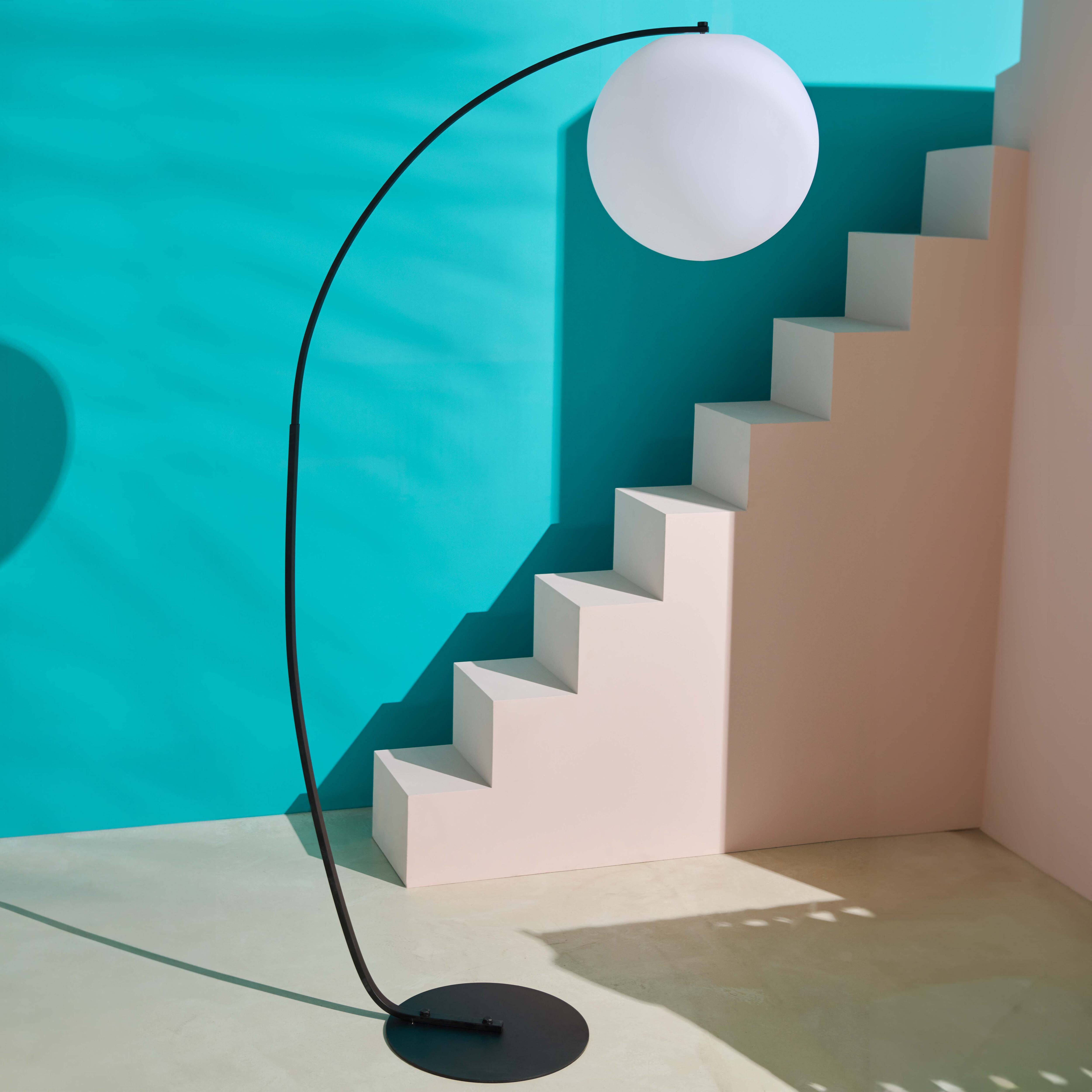 Oviala - Lampadaire arche polyéthylène noir Blow - Oviala - Imagen 2
