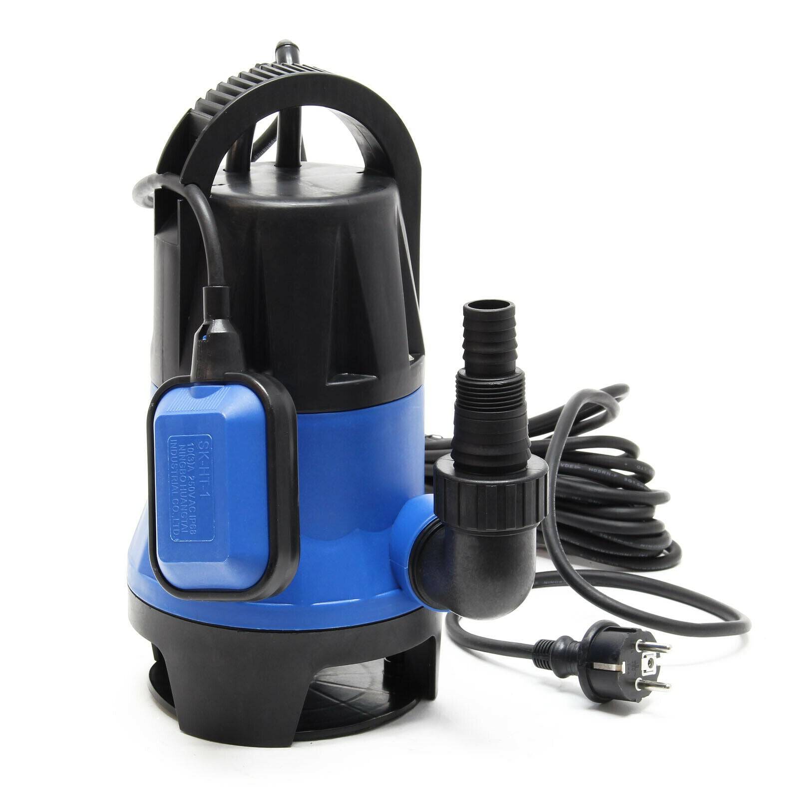 Helloshop26 - Pompe submersible eaux usées 900 watts 14000l/h jardin puits drainage évacuation bleu - Imagen 1