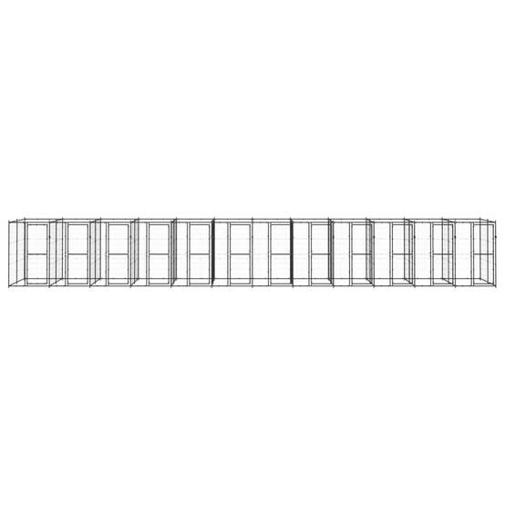 Vidaxl - Chenil d'extérieur pour chiens Acier 29,04 m² vidaXL 3082270 - Imagen 2