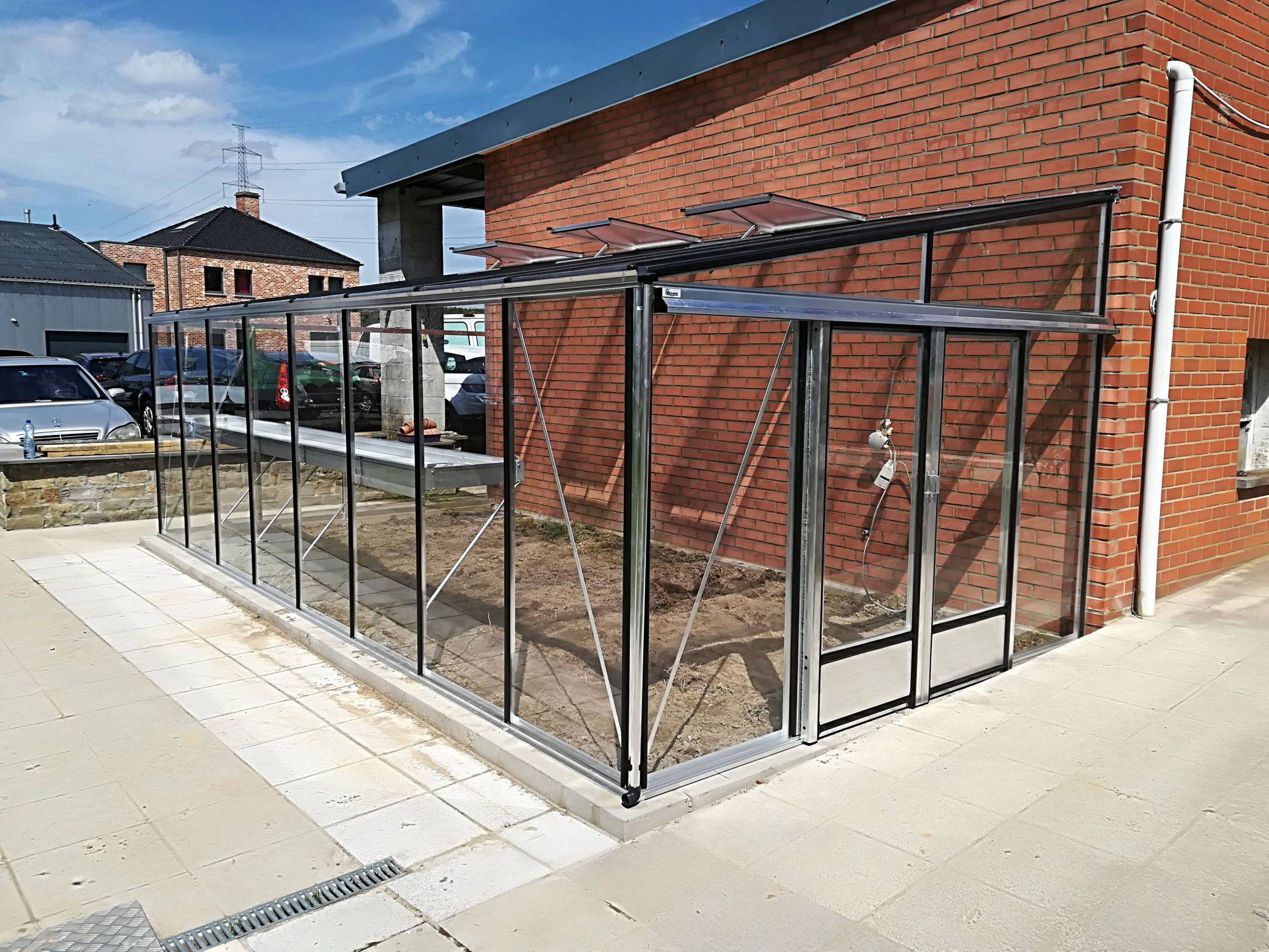 15m²  -  Serre en verre 4 mm securit  - Euro Murale serre adossée - Alu - 15m² - ALUMINIUM - L'atelier Des Serres - Imagen 2
