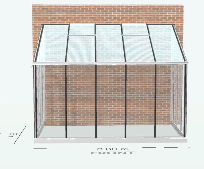 15m²  -  Serre en verre 4 mm securit  - Euro Murale serre adossée - Alu - 15m² - ALUMINIUM - L'atelier Des Serres - Imagen 8