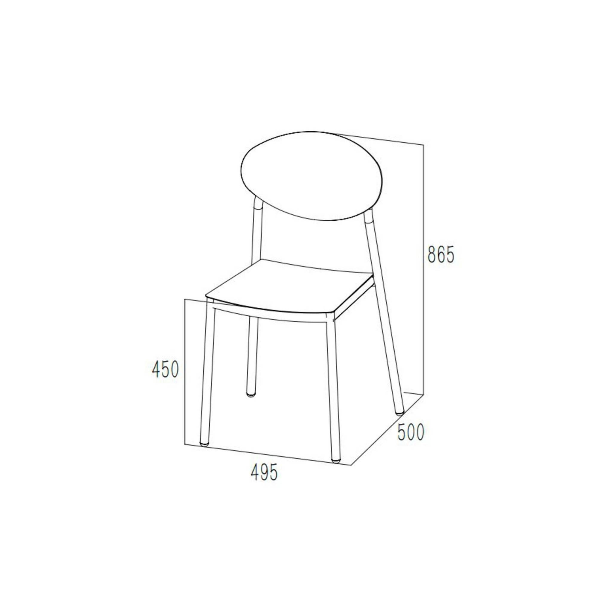 Autre - Chaise de jardin japandi empilable en aluminium (lot de 2) - COQUELICOT - Imagen 5