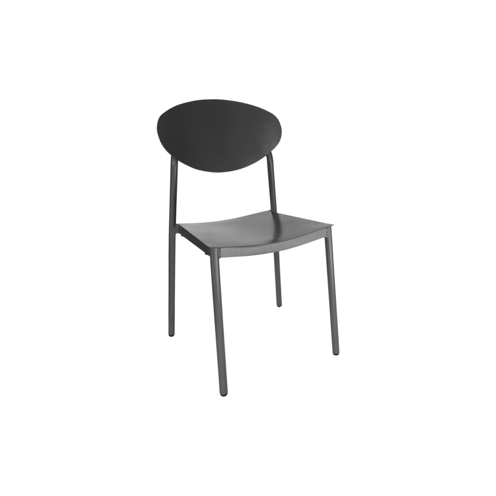 Autre - Chaise de jardin japandi empilable en aluminium (lot de 2) - COQUELICOT - Imagen 2