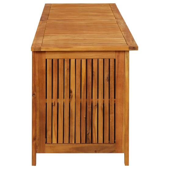 Helloshop26 - Coffre boîte meuble de jardin rangement 200 x 50 x 58 cm bois d'acacia solide - Imagen 3