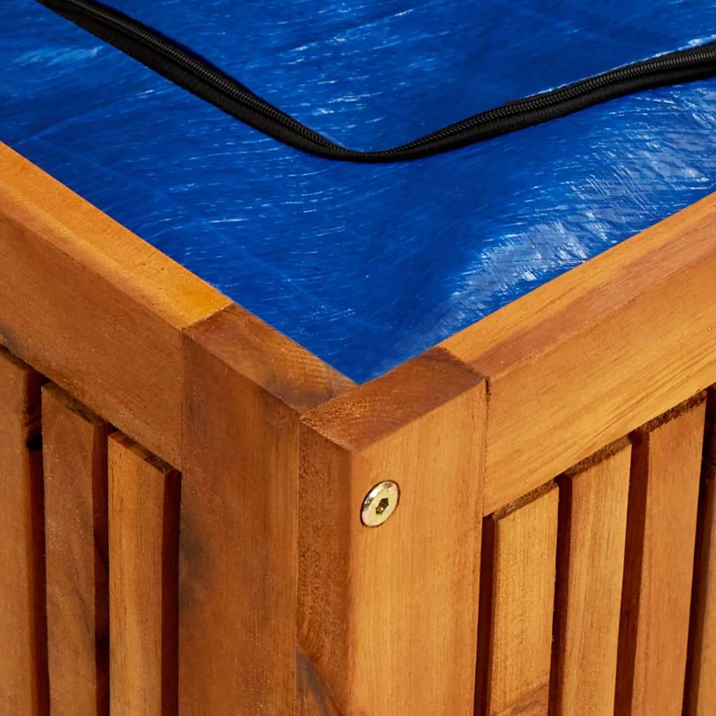 Helloshop26 - Coffre boîte meuble de jardin rangement 200 x 50 x 58 cm bois d'acacia solide - Imagen 7