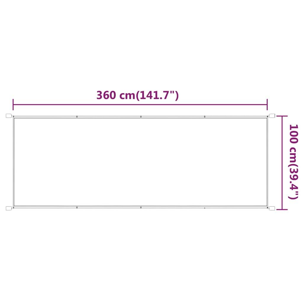 Helloshop26 - Auvent vertical 100x360 cm tissu oxford beige - Imagen 5