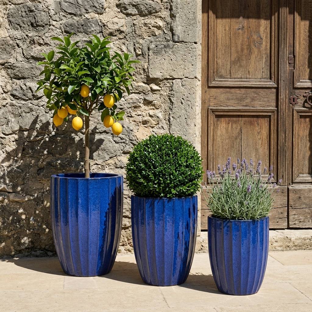 Pot HUGO 36x50cm bleu cobalt - Image 4