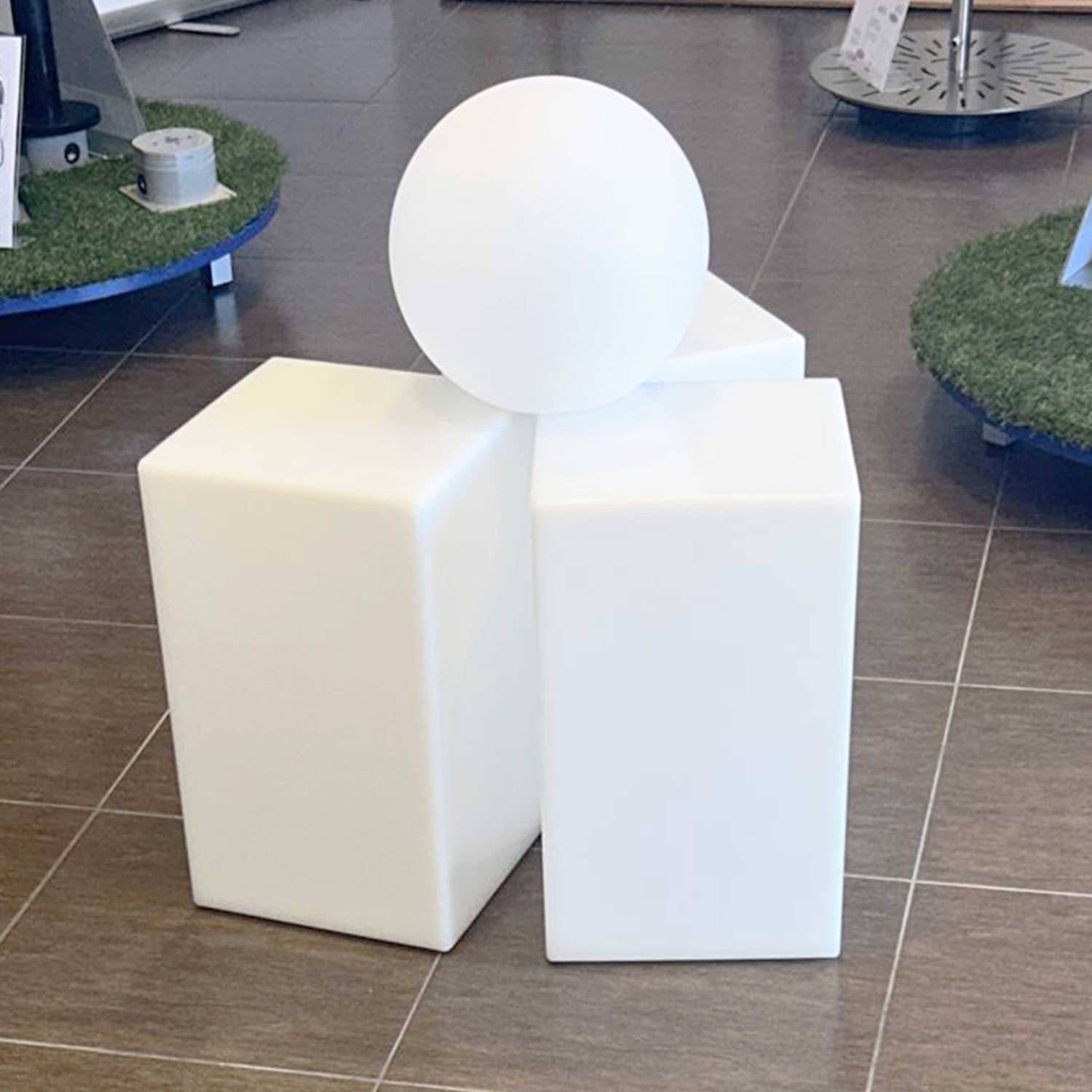Tabouret Solaire Rechargeable Blanc Stool De Parking Lumineux - Image 4