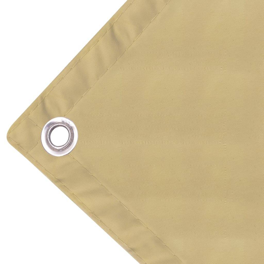 Helloshop26 - Écran de balcon brise pare vue protection confidentialité en tissu oxford 75 x 600 cm beige - Imagen 3