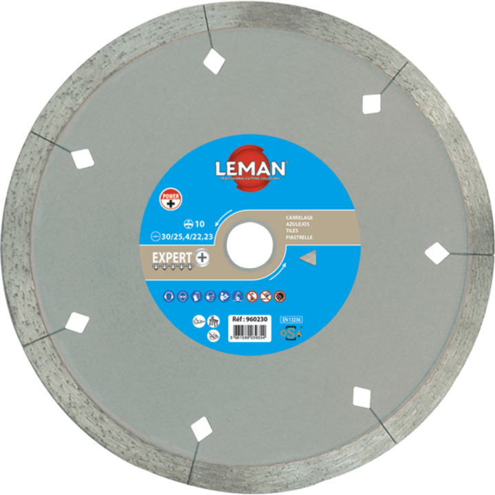 Disque Diamant LEMAN segment lisse - taille 230 x 30 - LEMAN - Imagen 1