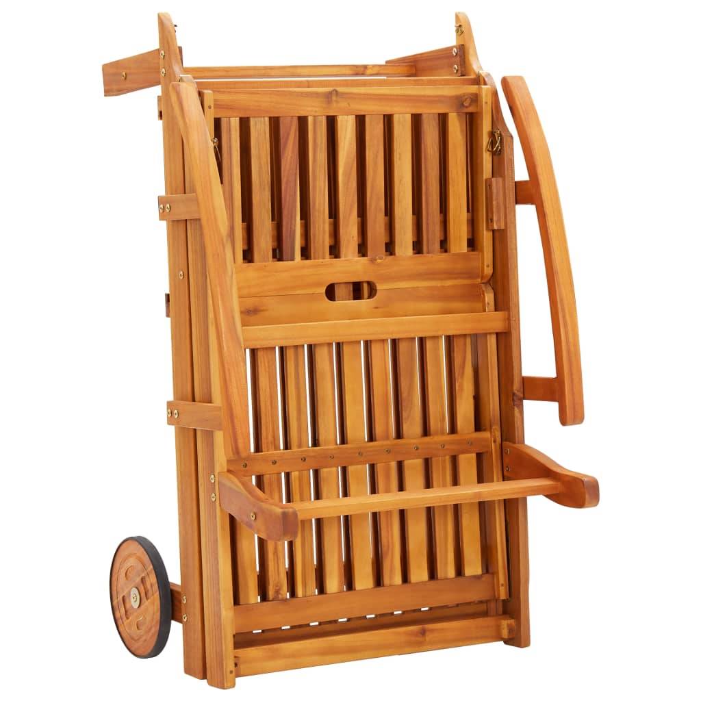 Helloshop26 - Lot de 2 transats chaise longue bain de soleil lit de jardin terrasse meuble d'extérieur avec coussins bois d'acacia solide - Imagen 6