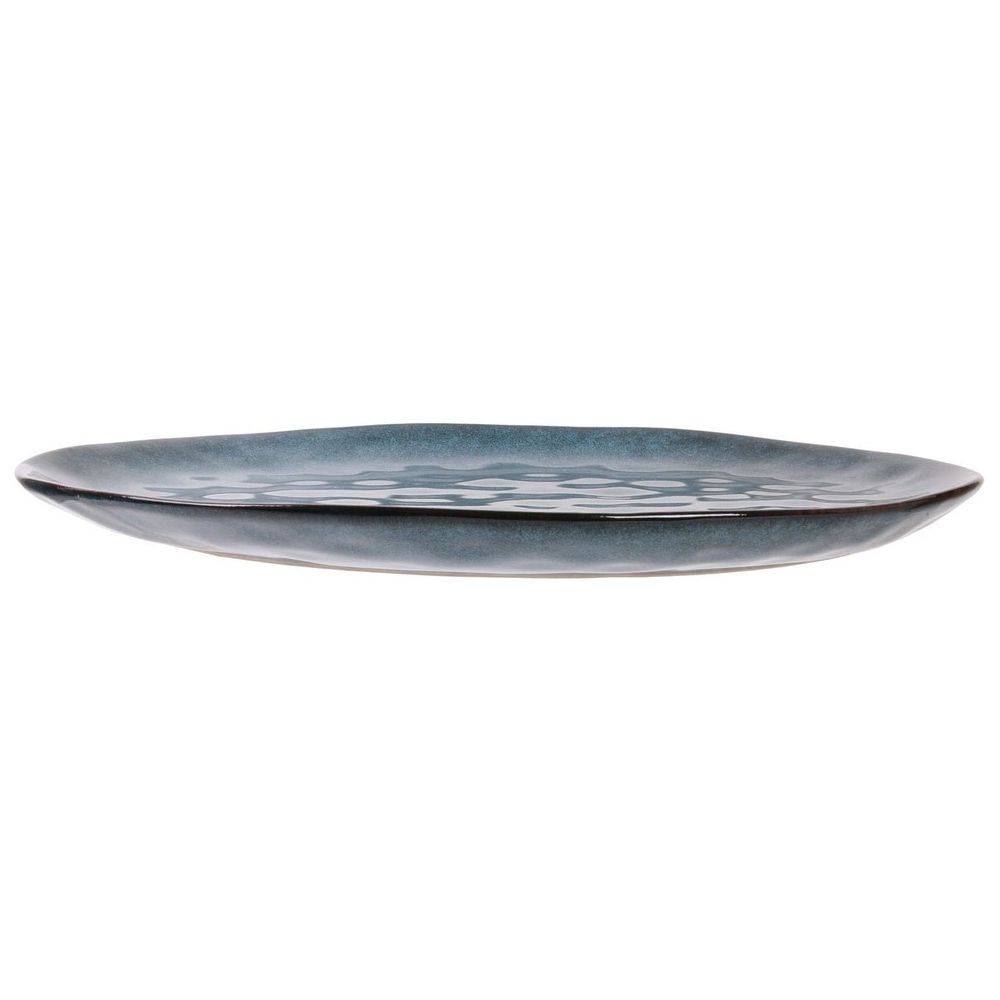 The Home Deco Factory - Assiette en grès bleu Au grès du temps (Lot de 6) 27,5 cm - Imagen 3