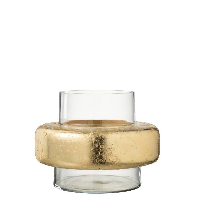 J-Line - Vase avec bague en verre transparent 33x33x26 cm - J-Line - Image 3