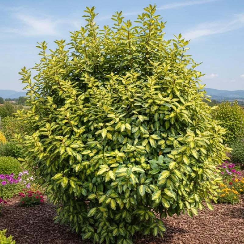 Elaeagnus panaché Limelight, Chalef à fleurs Blanche/ - feuillage Persistant - Pot de 7,5L - 60/80 cm - Image 2