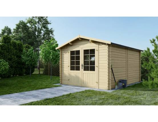 Altanka - Abri de jardin en bois - 12m2 - 3x4m - Ep. 28mm - Couleur: naturel - DOM661 - ALTANKA - Image 1