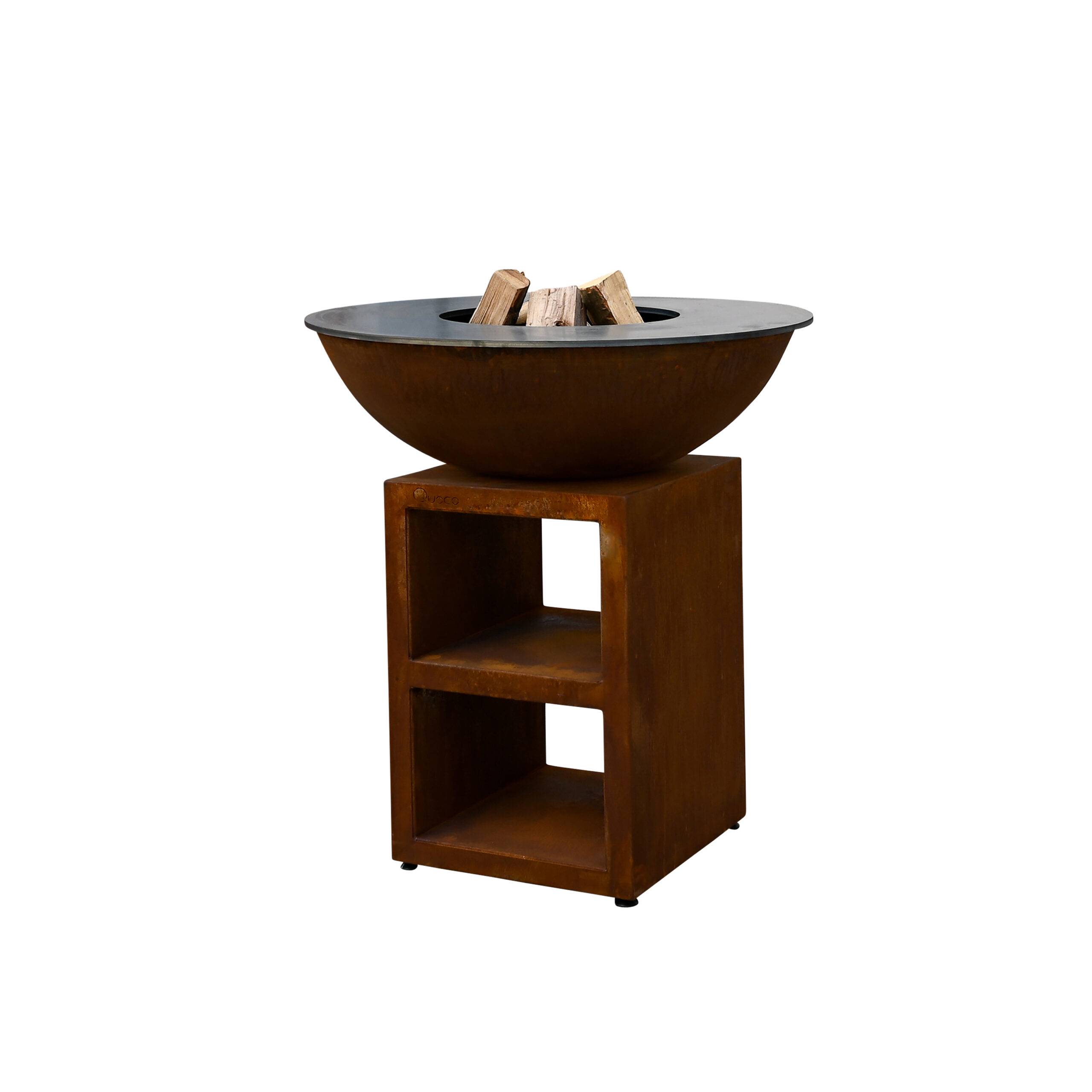 Quoco - Brasero Piatto Large Corten Ø94 + Grille + Spatule + Housse - Imagen 3