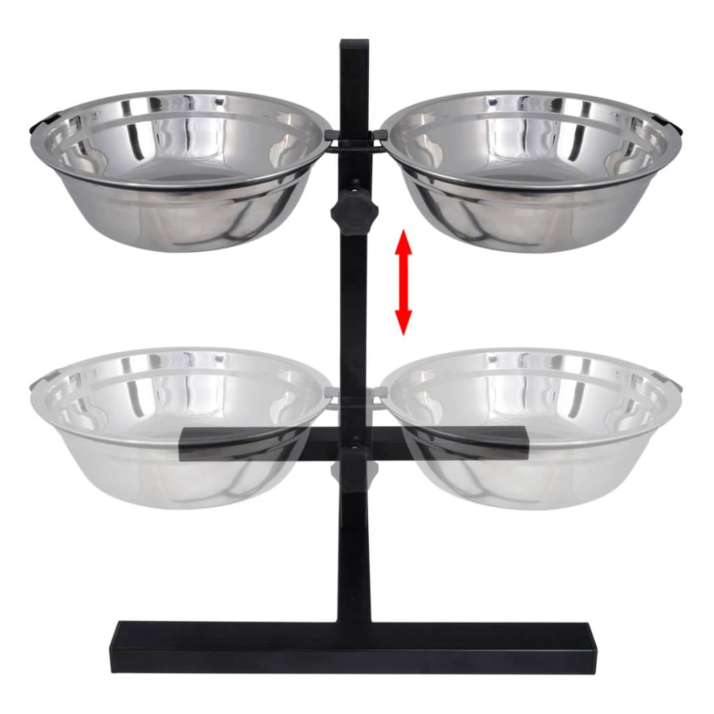 Vidaxl - Support réglable avec 2 bols de 41 L pour chien vidaXL 170093 - Image 2
