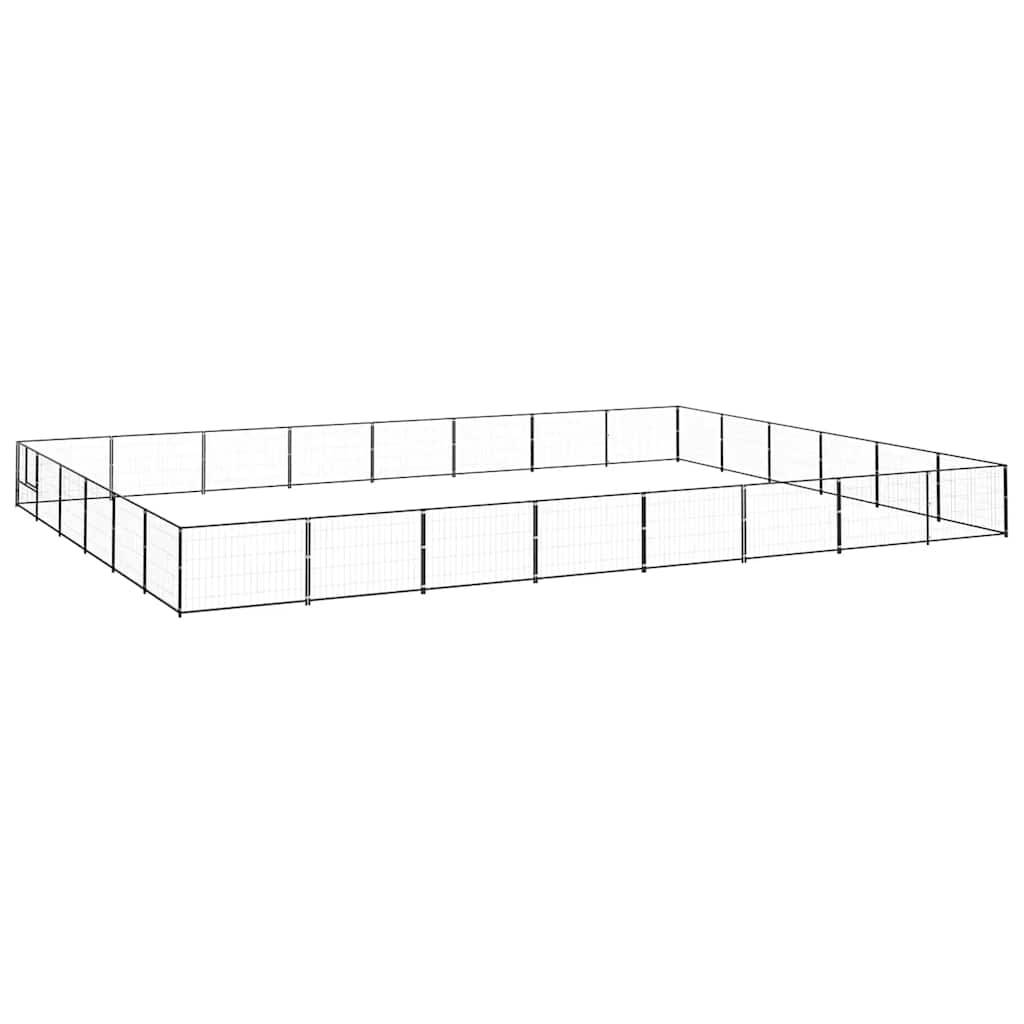 Vidaxl - Chenil Noir 48 m² Acier vidaXL 3082171 - Imagen 2