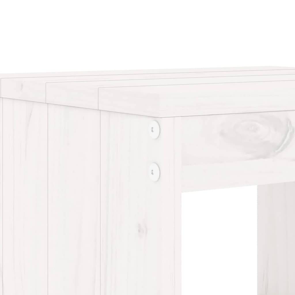Vidaxl - Ensemble de bar de jardin 5 pcs-Salons de jardin blanc bois massif de pin - Image 6