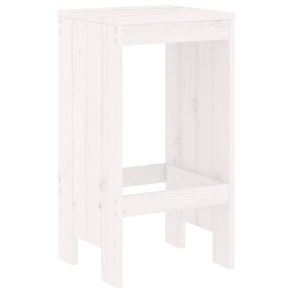 Vidaxl - Ensemble de bar de jardin 5 pcs-Salons de jardin blanc bois massif de pin - Image 4