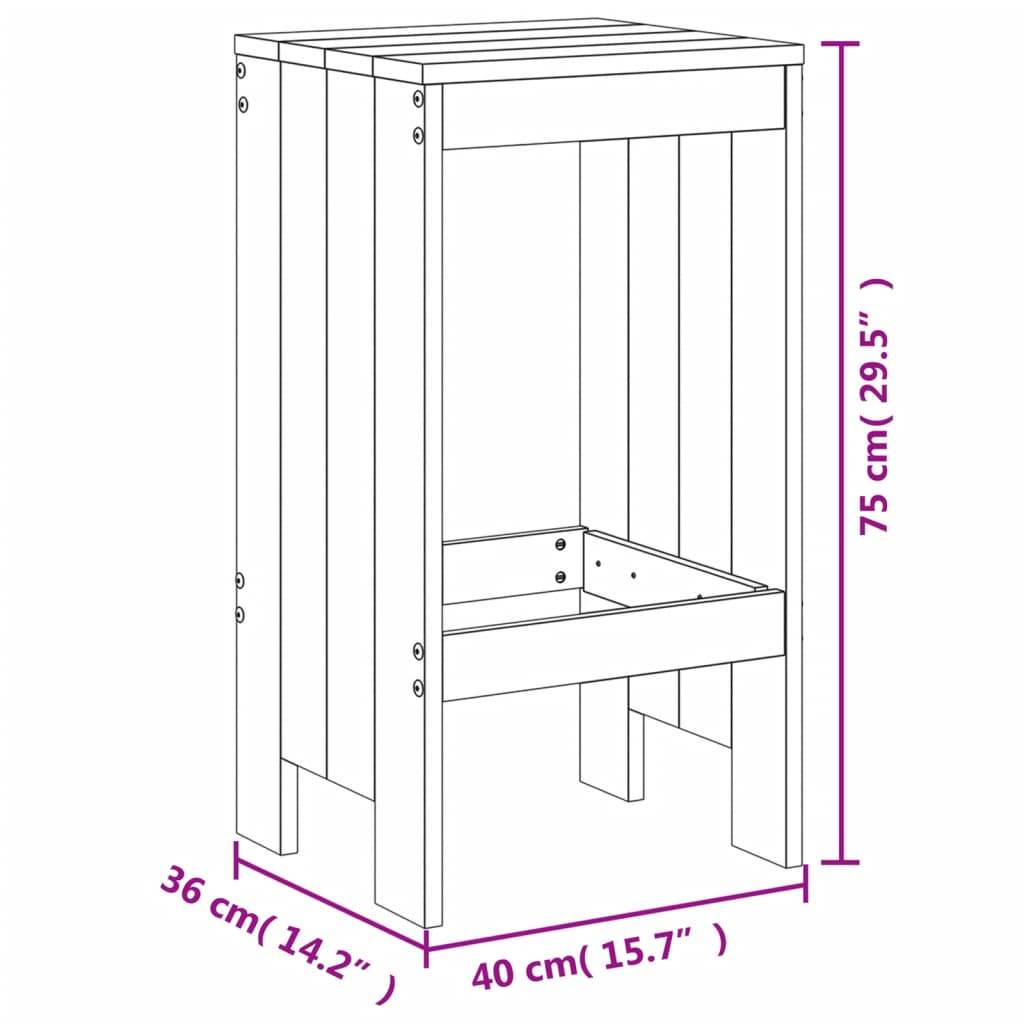 Vidaxl - Ensemble de bar de jardin 5 pcs-Salons de jardin blanc bois massif de pin - Image 10