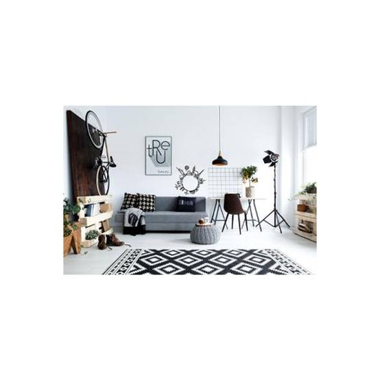 Sticker Plat Déco "Monde" 60cm Noir & Blanc - Image 2