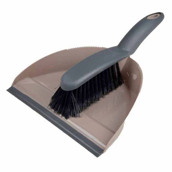 Pelle & Balayette "Rebord" Taupe & Anthracite