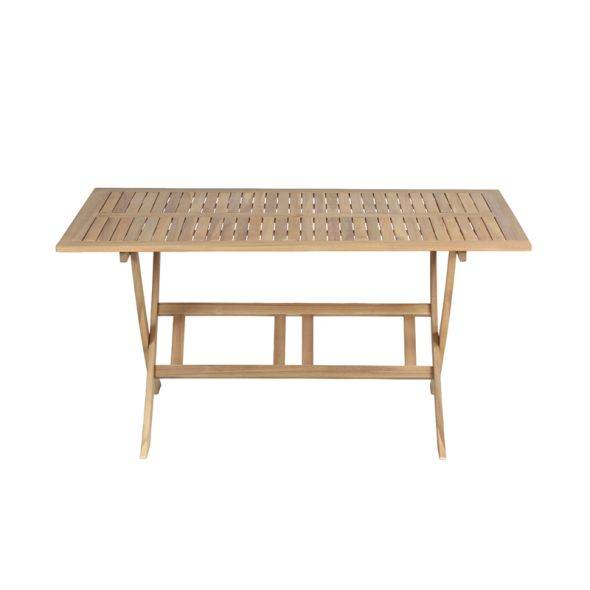 Beau Rivage - Ensemble table et chaises de jardin RIMINI 4 places en bois d'acacia et textilène taupe Beau Rivage - Imagen 4