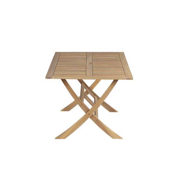 Beau Rivage - Ensemble table et chaises de jardin RIMINI 4 places en bois d'acacia et textilène taupe Beau Rivage - Imagen 6