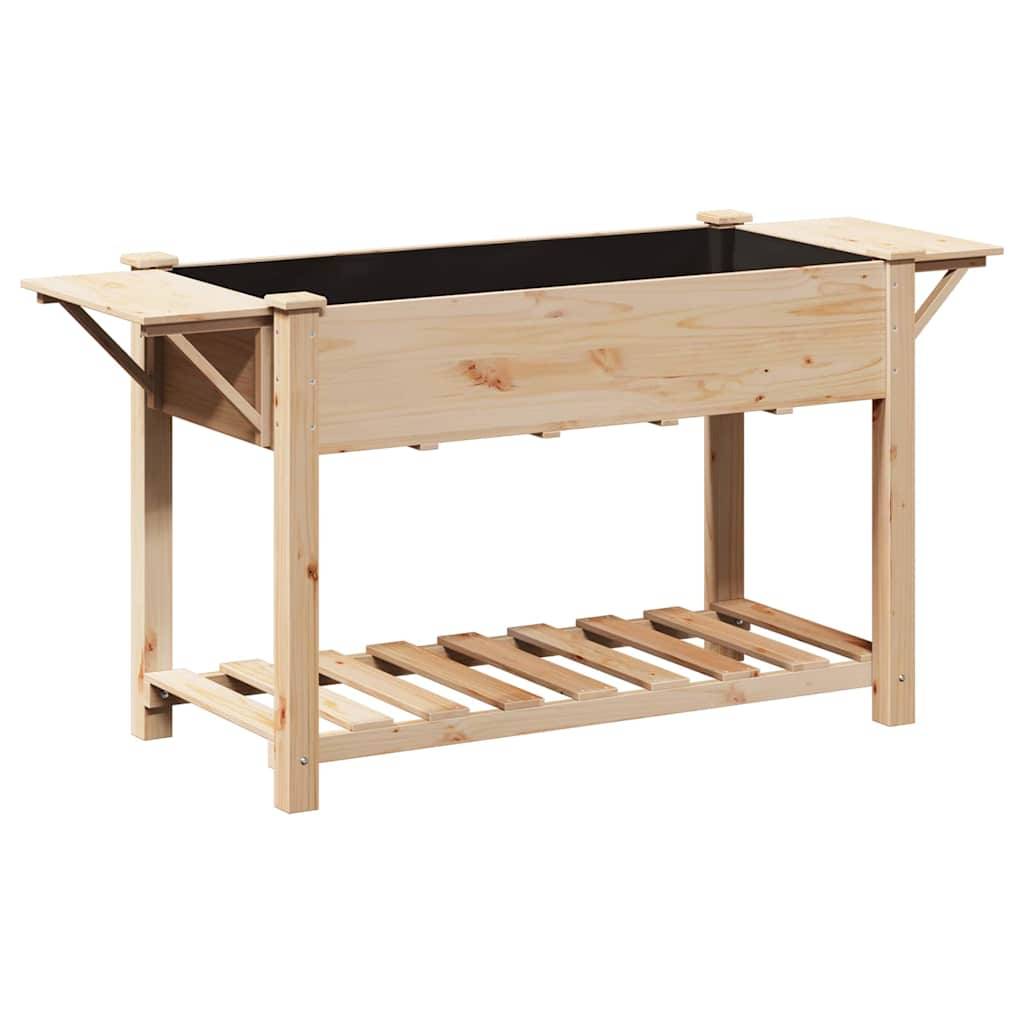 Cache-pot, Pot De Fleurs avec étagère Beige 155 x 59 x 76.5 cm g364 - Image 7