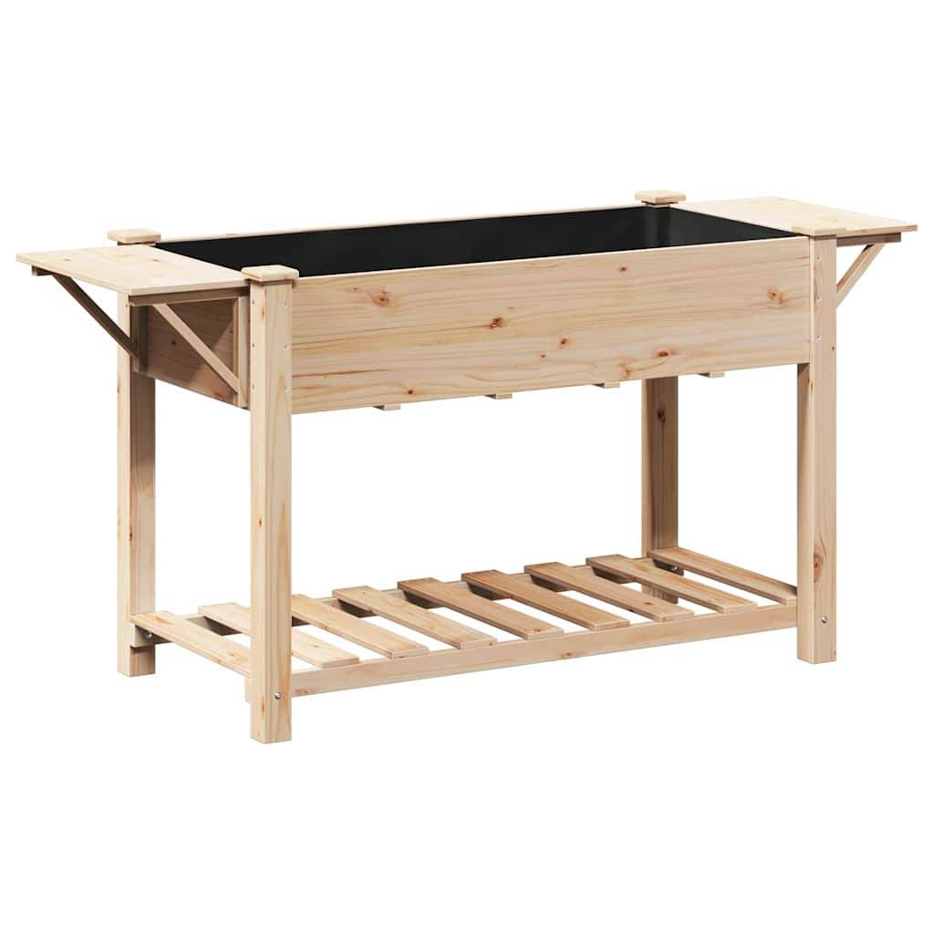 Cache-pot, Pot De Fleurs avec étagère Beige 155 x 59 x 76.5 cm g364 - Image 1