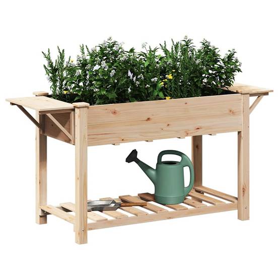 Cache-pot, Pot De Fleurs avec étagère Beige 155 x 59 x 76.5 cm g364 - Image 3