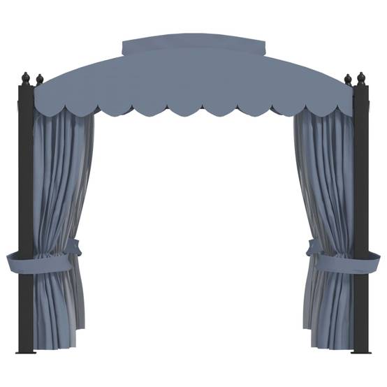 Pavillon de Réception Acier avec Rideaux et Moustiquaires pour Fête Anthracite 4x3 m – ComfortXL Outdoor Living - Image 3