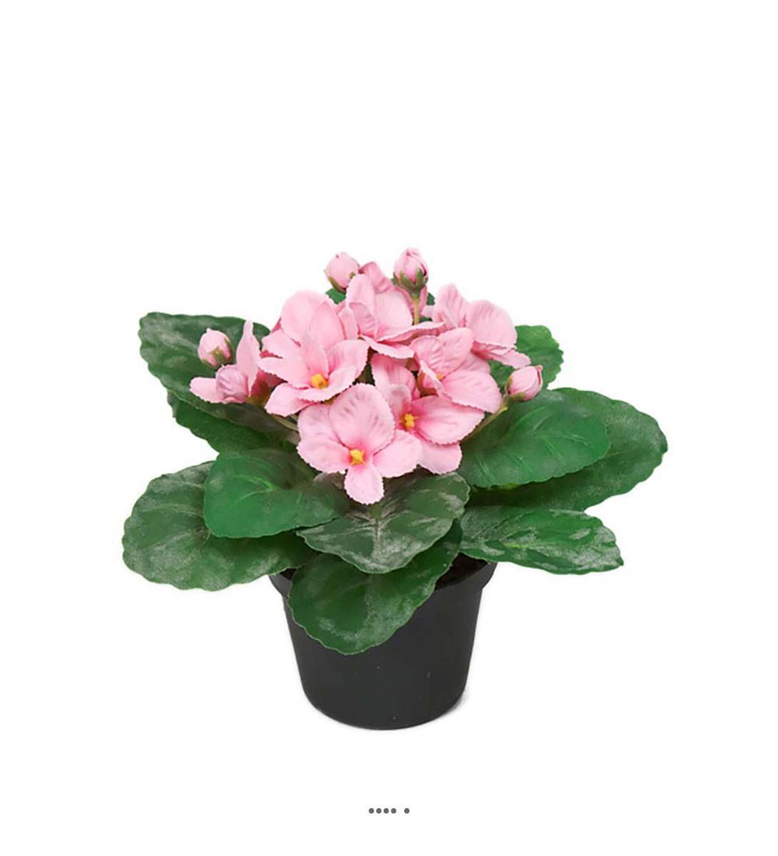 Artificielles - Saint Paulia artificiel en pot H 16 cm très fleuri Rose - couleur: Rose - Imagen 1