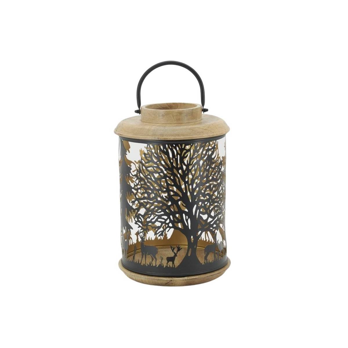 Aubry Gaspard - Lanterne en bois et métal Cerf - Imagen 1