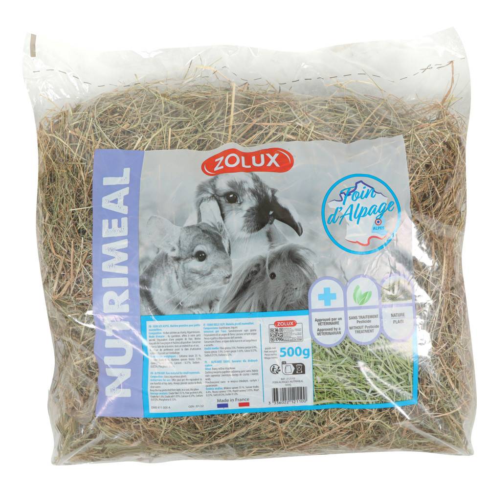 Zolux - Foin d'alpage 500 g pour rongeur